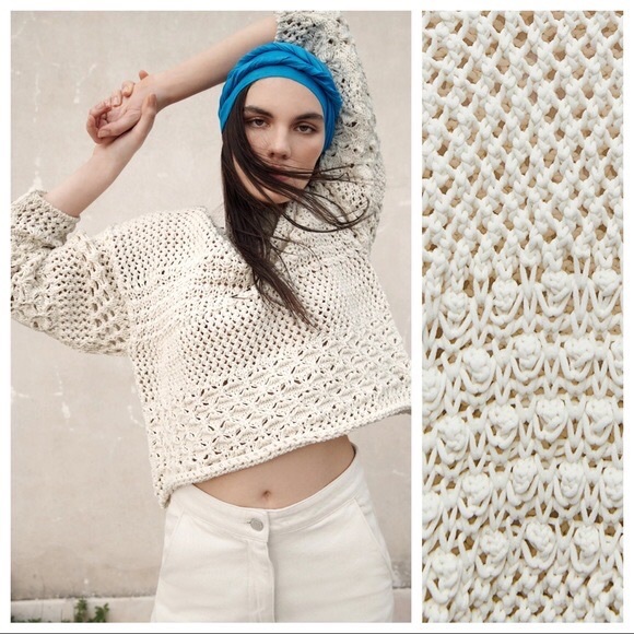 NWT Zara Knit Textured sweater - Picture 2 of 10